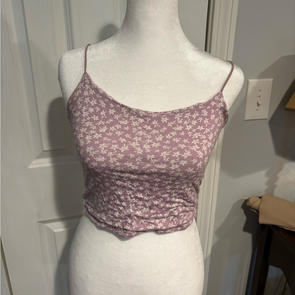 Asics Lavender Star Print Camisole crop top